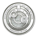 Perth Mint 2002 Evolution of Time silver coin reverse with intricate design and text, featuring the Australian Kookaburra 2002 on a white background.