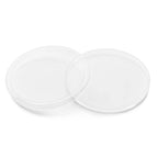 2025 Kookaburra 35th Anniversary silver bullion ten-ounce coin from The Perth Mint , two transparent coin capsules on a white background