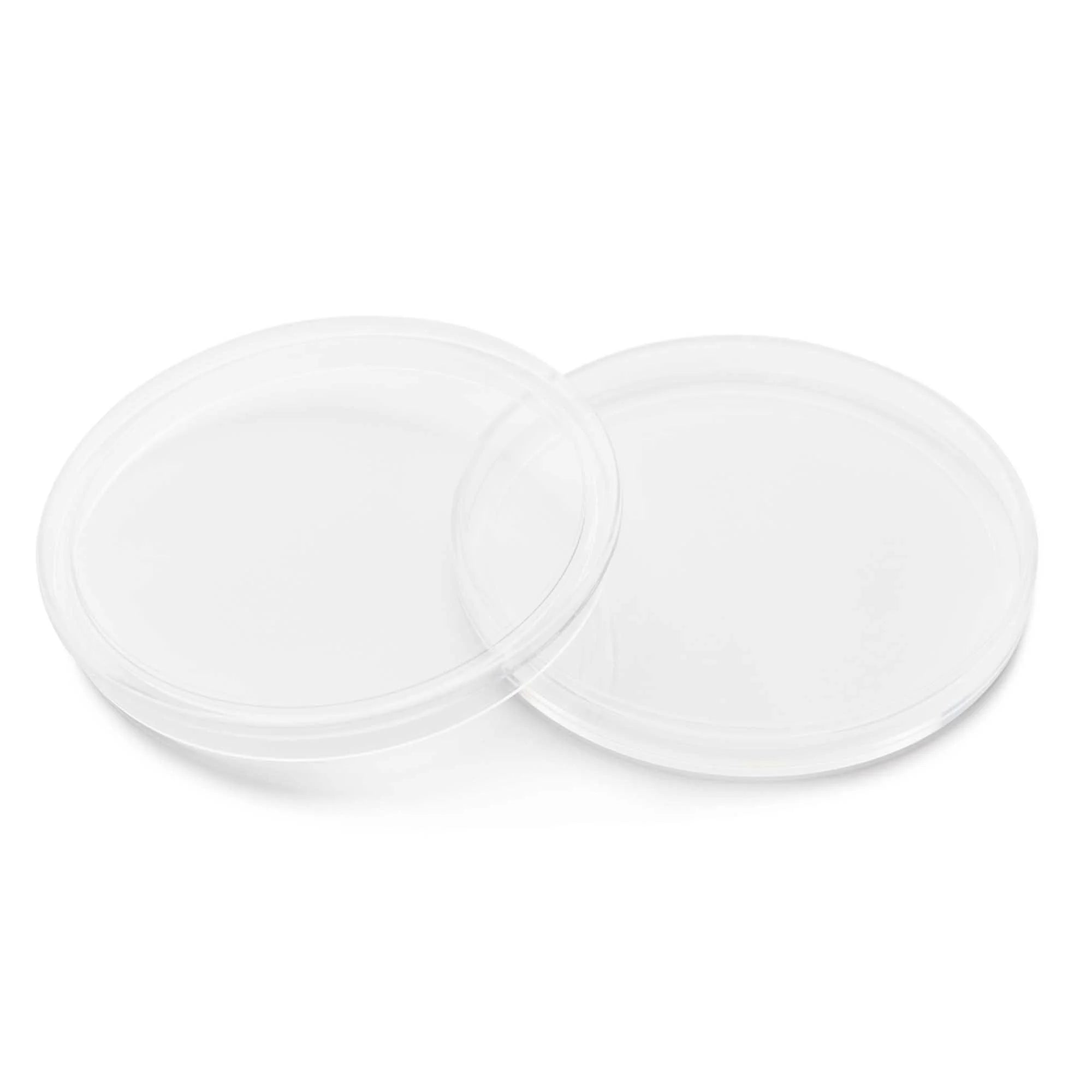 2025 Kookaburra 35th Anniversary silver bullion ten-ounce coin from The Perth Mint , two transparent coin capsules on a white background