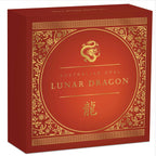 Red and gold box with 'Australian Opal Lunar Dragon' text on a white background