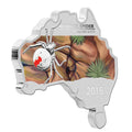 Perth Mint 2015 silver coin with redback spider design and 'Redback Spider' text on a white background