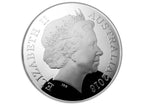 Silver coin with a profile of a monarch and 'Elizabeth II' and 'Australia' text.