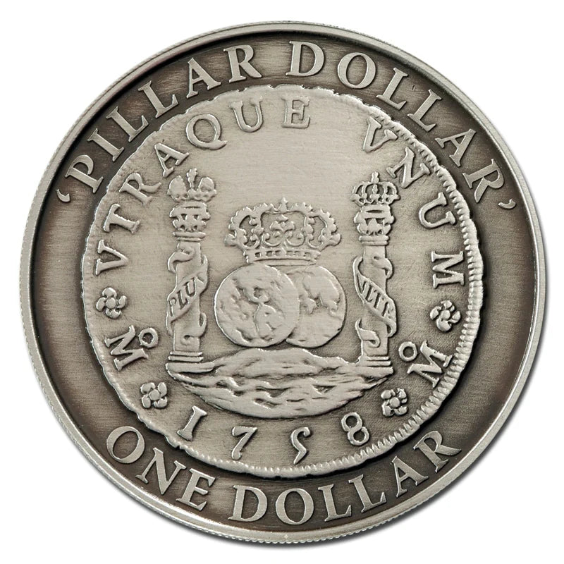 Royal Australian Mint 2006 Pillar Dollar silver coin with intricate design and text on a white background